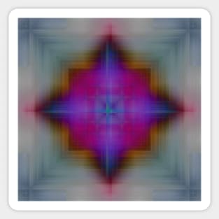 light waves concentration mandala Sticker